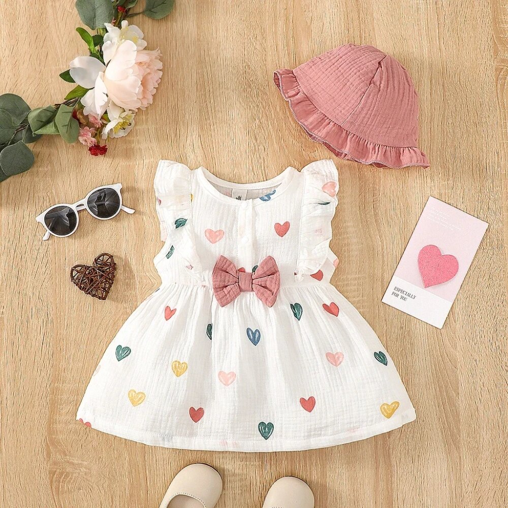 nuuHearts™ Summer Dress & Hat Set